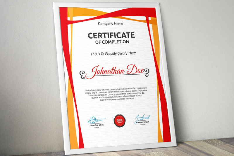 certificate