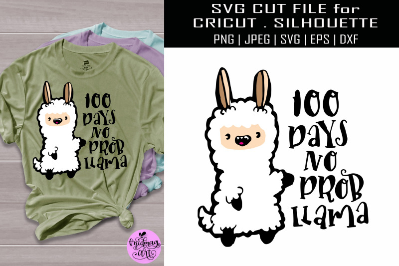 Download 100 days no prob llama svg, teacher svg By Midmagart | TheHungryJPEG.com