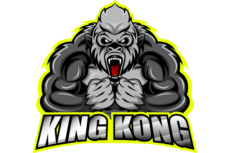 king-kong-esport-logo-mascot-design