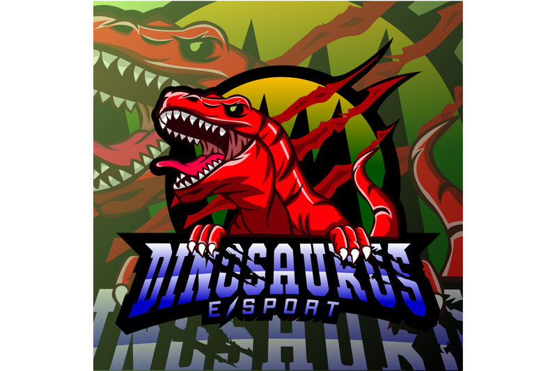 dinosaur-sport-mascot-logo-design