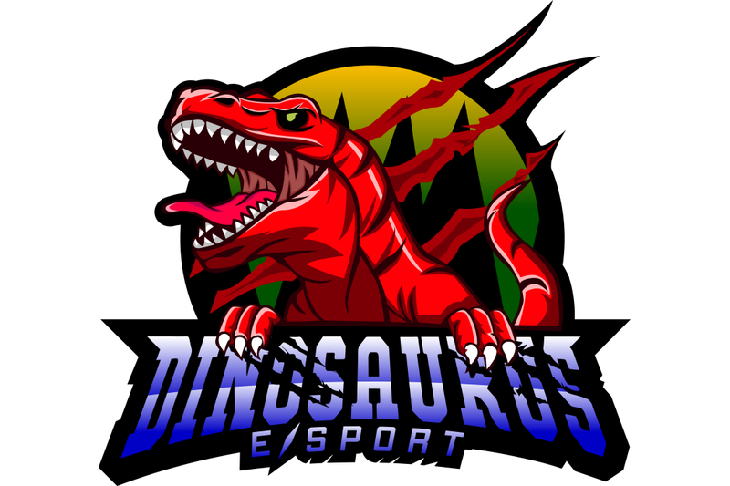 dinosaur-sport-mascot-logo-design