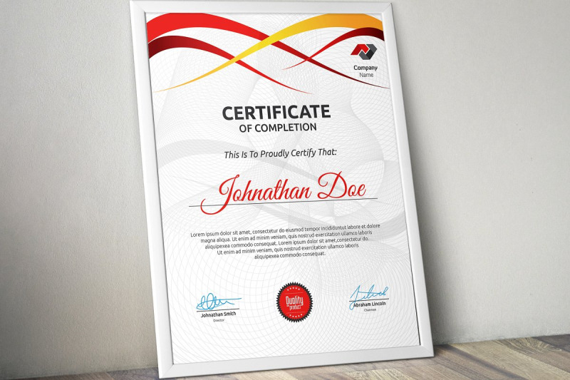 certificate