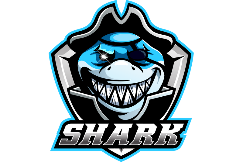 pirates-shark-mascot-logo-design