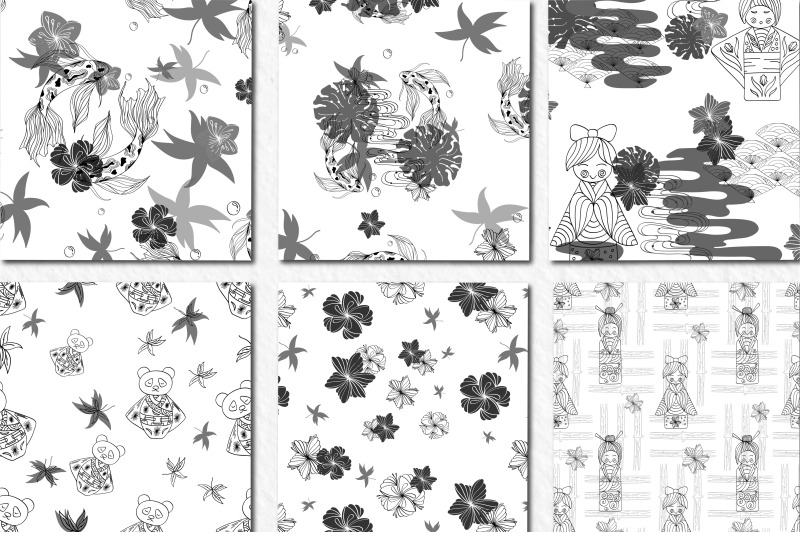 line-art-japanese-pattern-collection