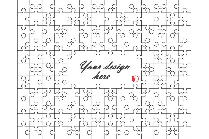 Download Jigsaw template, White puzzle design, Instant download ...