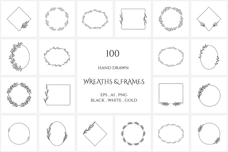 100-hand-drawn-floral-wreaths-and-frames-set-2