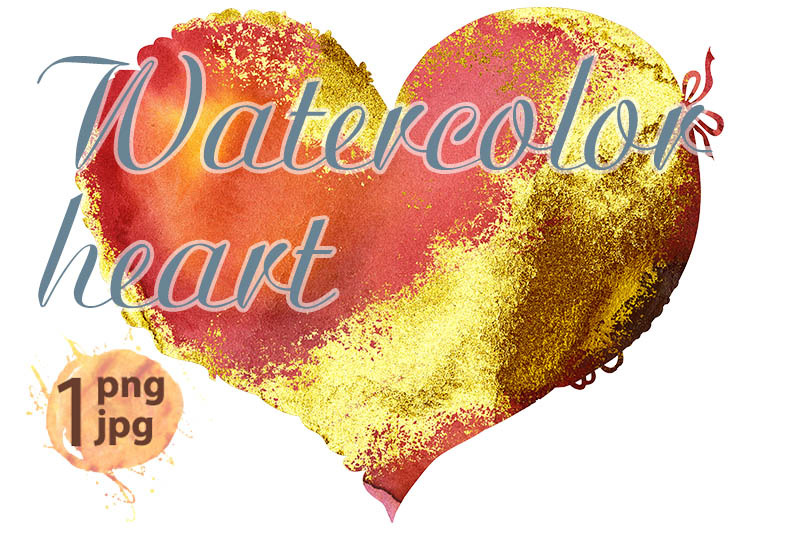 watercolor-textured-red-heart-with-gold-strokes