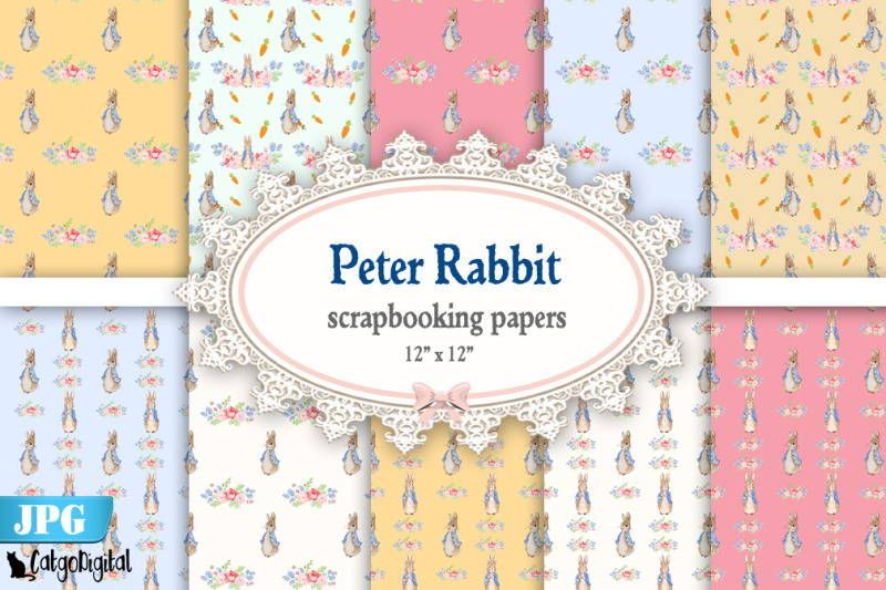 peter-rabbit-digital-scrapbooking-papers-12x12-inch