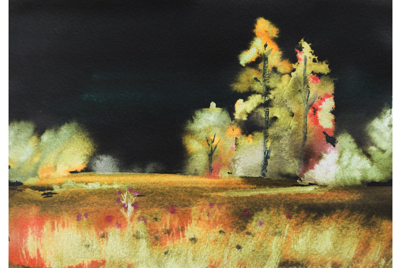 watercolor-landscape-spring