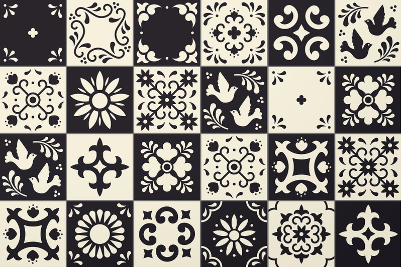 mexican-talavera-tiles-patterns-set