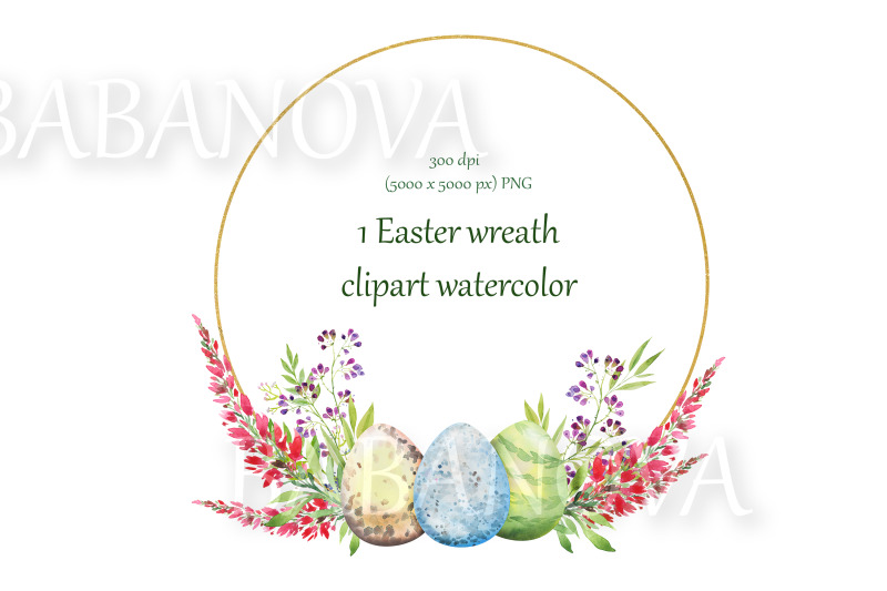 easter-floral-wreath-with-a-golden-frame-with-red-flowers