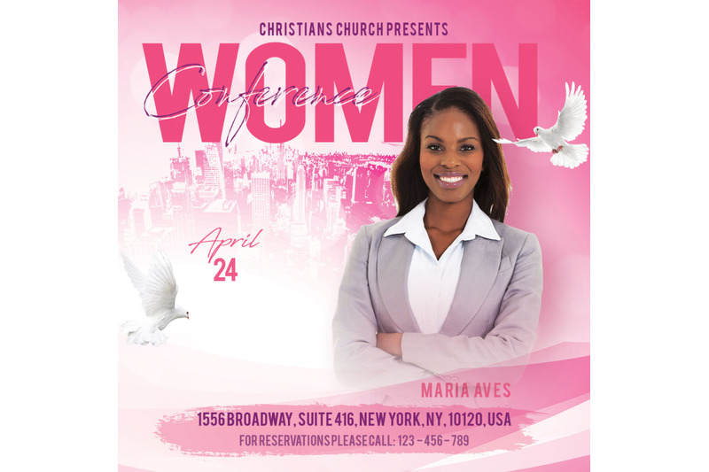 Church Women Conference Flyer By artolus | TheHungryJPEG