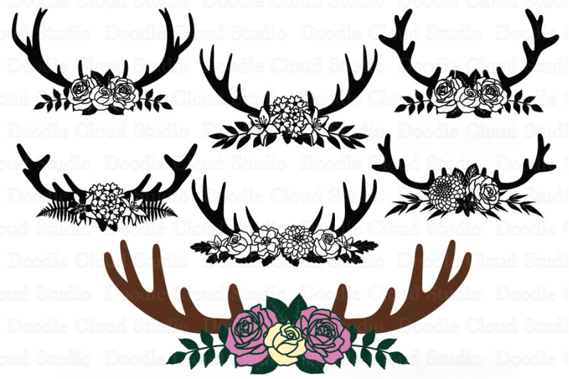 floral-deer-antlers-svg-deer-antlers-flowers-svg-cut-files