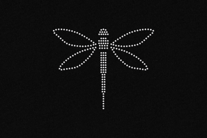 Dragonfly Rhinestone Template | SVG | PNG | DXF By Designed by Geeks