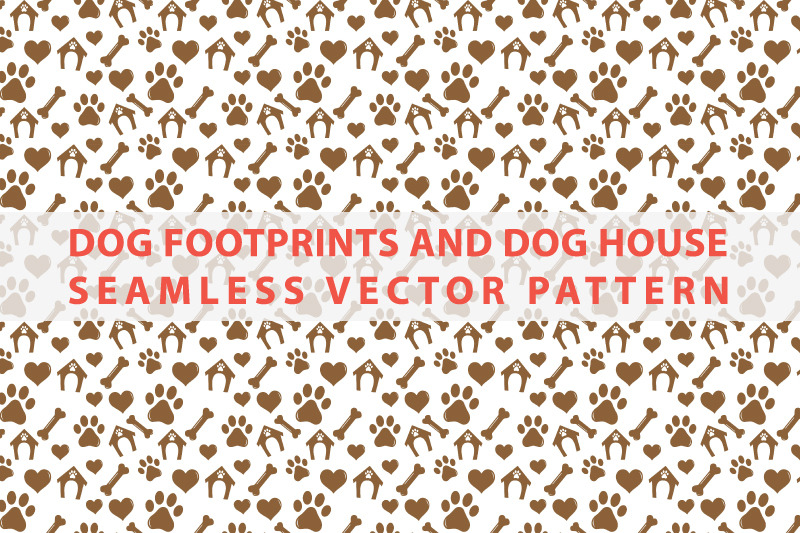 dog-footprints-and-dog-house-seamless-vector-pattern