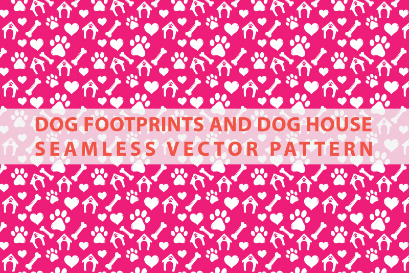 dog-footprints-and-dog-house-seamless-vector-pattern