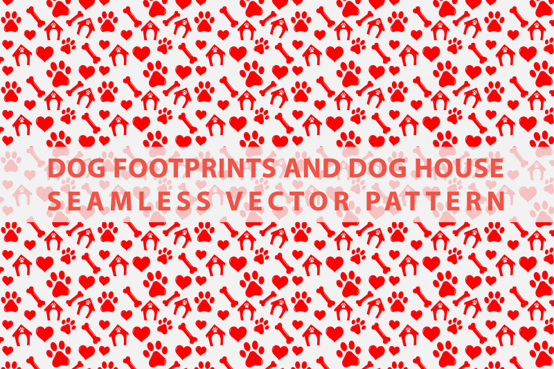 dog-footprints-and-dog-house-seamless-vector-pattern