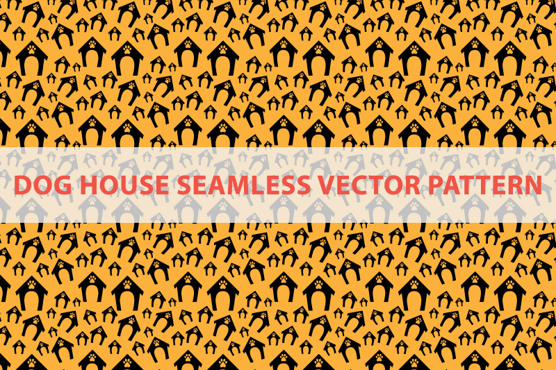 dog-house-seamless-vector-pattern