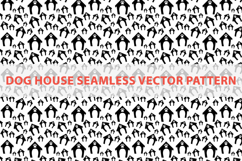 dog-house-seamless-vector-pattern