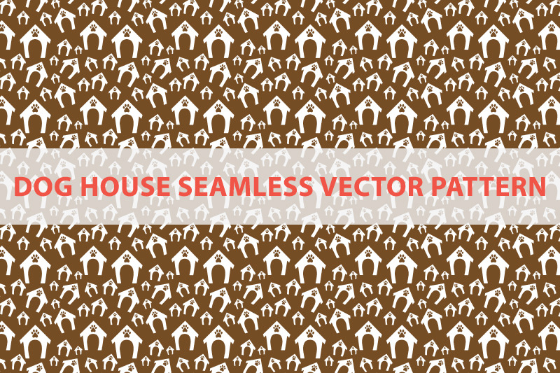 dog-house-seamless-vector-pattern
