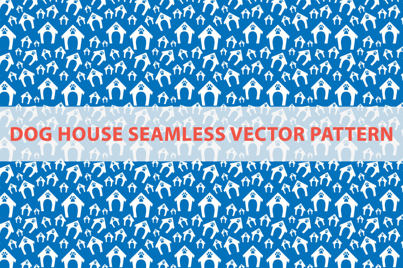 dog-house-seamless-vector-pattern