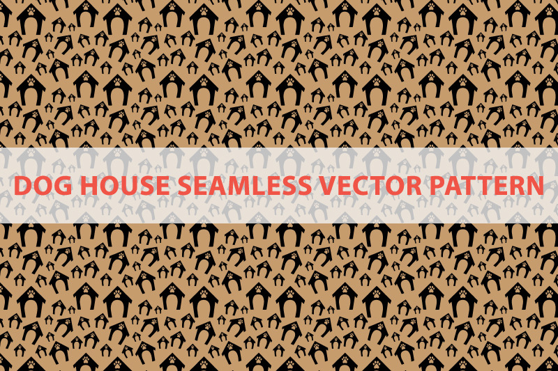 dog-house-seamless-vector-pattern