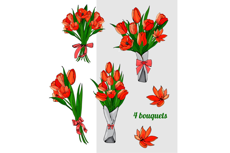 hand-drawn-sketch-of-red-tulip-flowers-vector-floral-bouquets