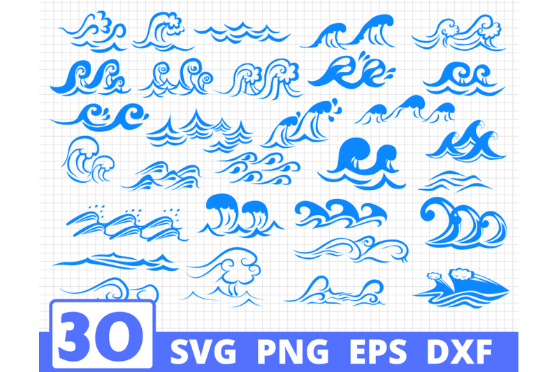 Download WAVES SVG BUNDLE | Wave vector | Ocean clipart | Wave ...
