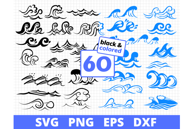 waves-colored-amp-silhouette-svg-bundle-wave-clipart-water-cricut