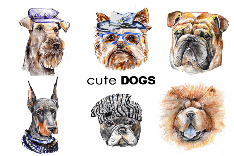 cute-dogs-hand-drawn