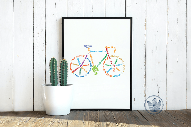 Bicycle svg cut file, Road bike lettering design., Elevate the mood By