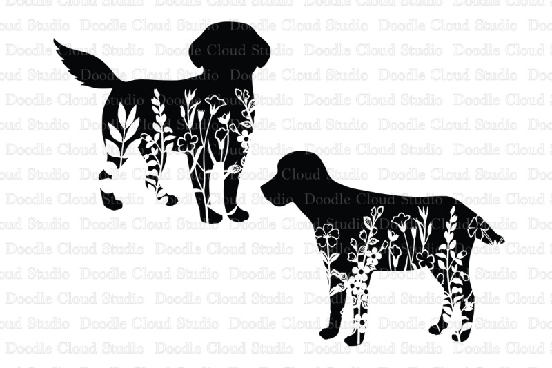 Download Floral Dog SVG, Flower Dog SVG Cut Files, Flower Dog Clipart By Doodle Cloud Studio ...