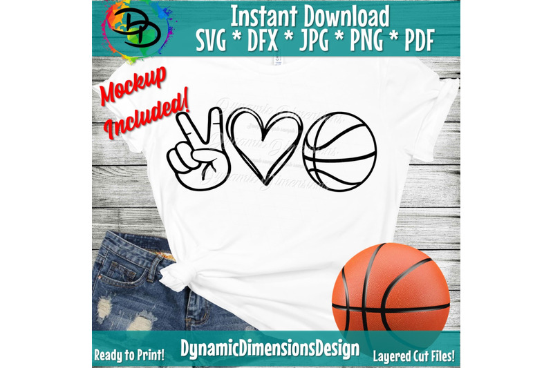 Download Peace, Love, Basketball svg, Basketball png, Basketball ...