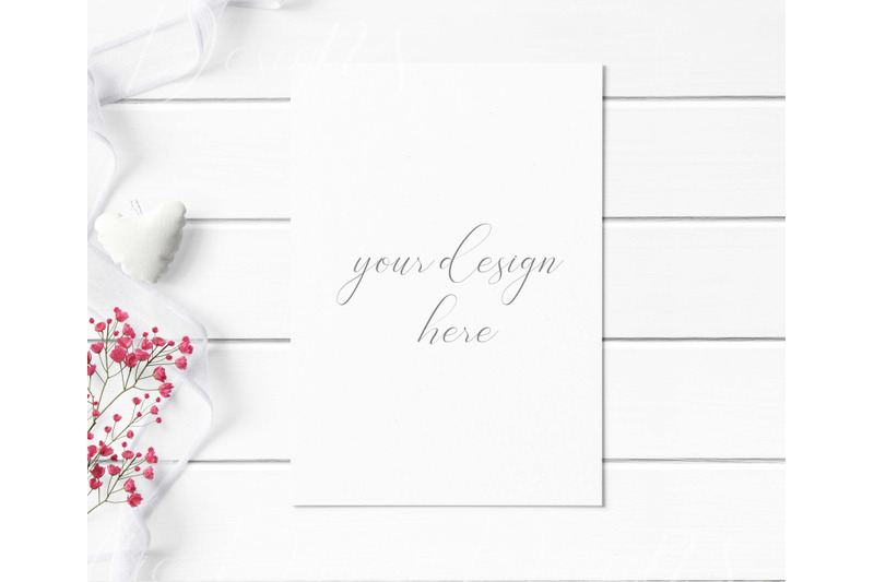 Download 5x7 Stationery, Card, or Note Mockup Styled with textured paper. By Natalie Ducey ~ Graphic ...