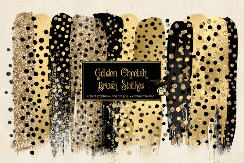 golden-cheetah-brush-strokes-clipart