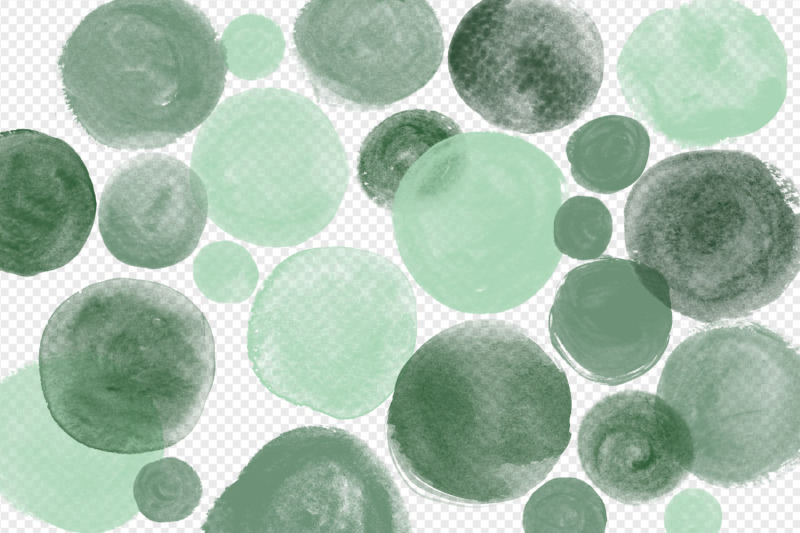 green-watercolor-circles-clipart