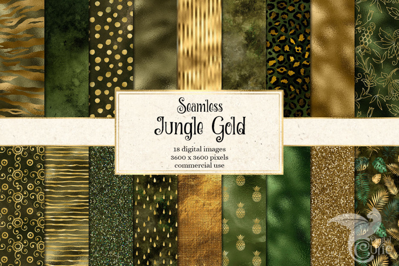 jungle-gold-digital-paper