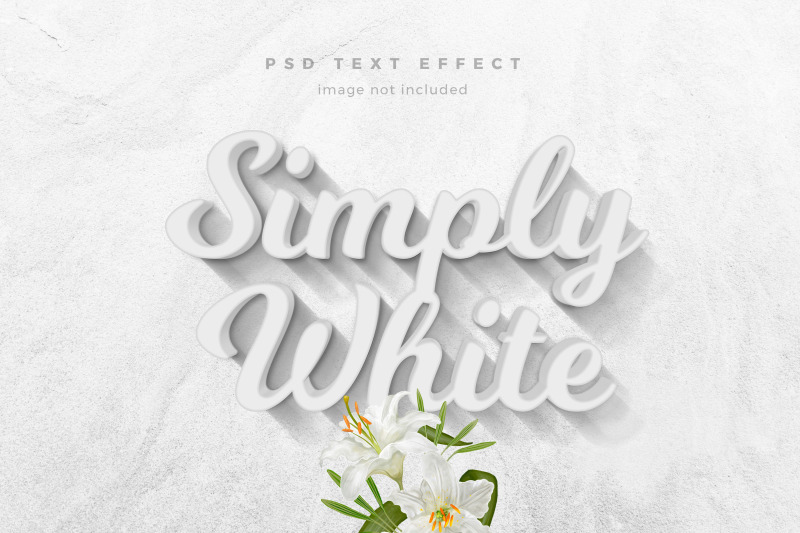 simply-white-3d-text-effect-template