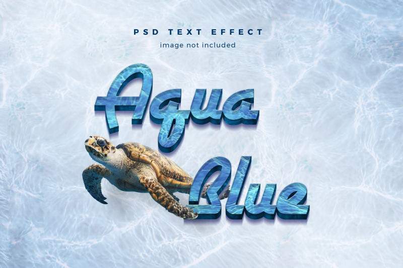aqua-blue-3d-text-effect-template