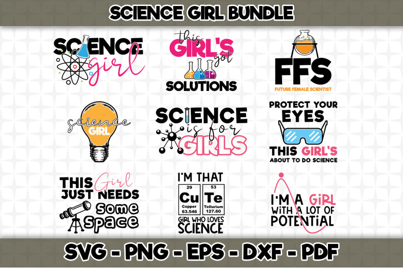 science-girl-svg-bundle-9-designs-included