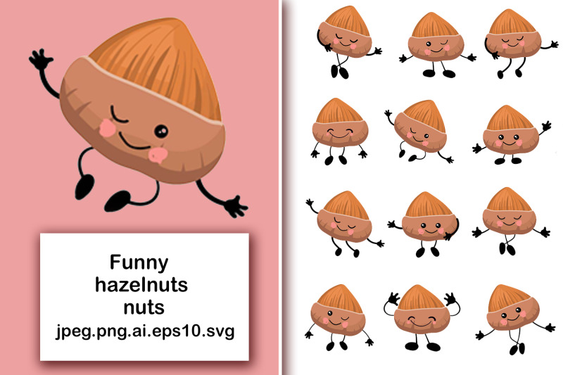 hazelnuts-nuts-cute-characters-with-human-faces-in-different-poses-b