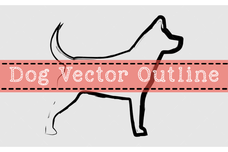 dog-vector-outline