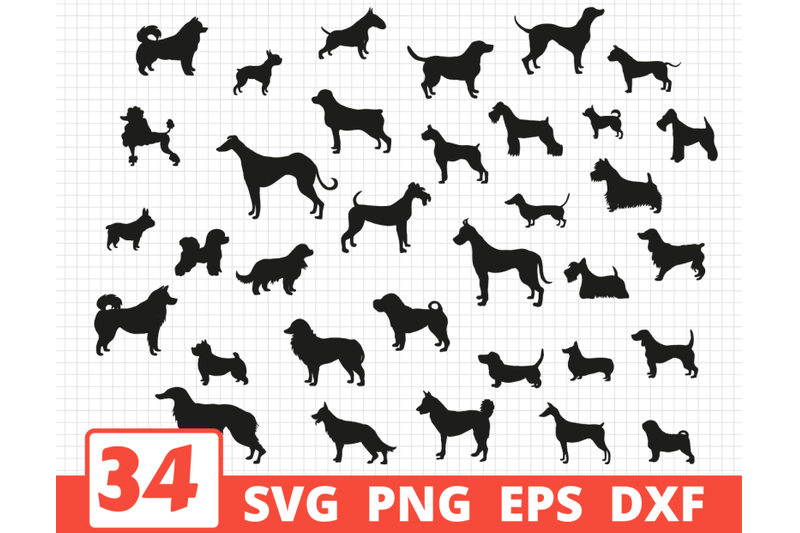 dog-breeds-svg-bundle-colored-silhouette-amp-sketch