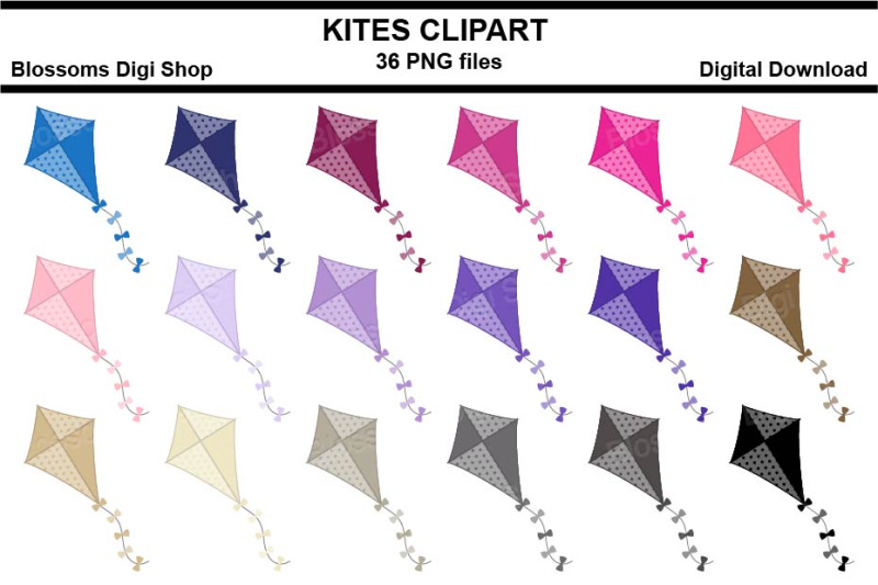 kites-sticker-clipart-36-files-multi-colours