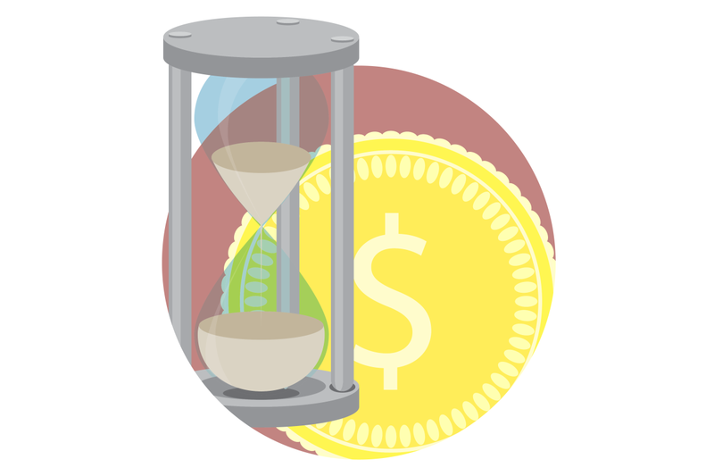 time-money-business-vector-icon