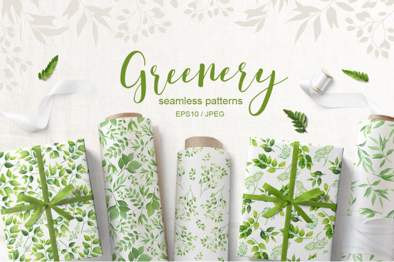 greenery-seamless-patterns