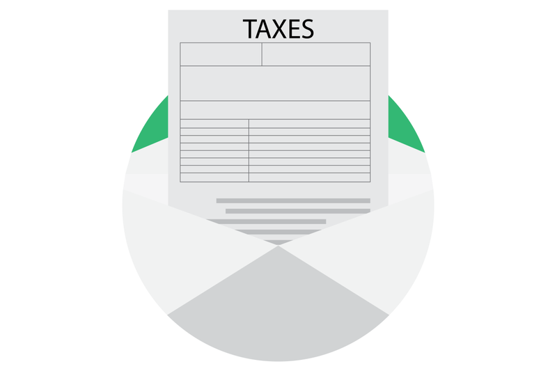 tax-letter-icon-flat-vector