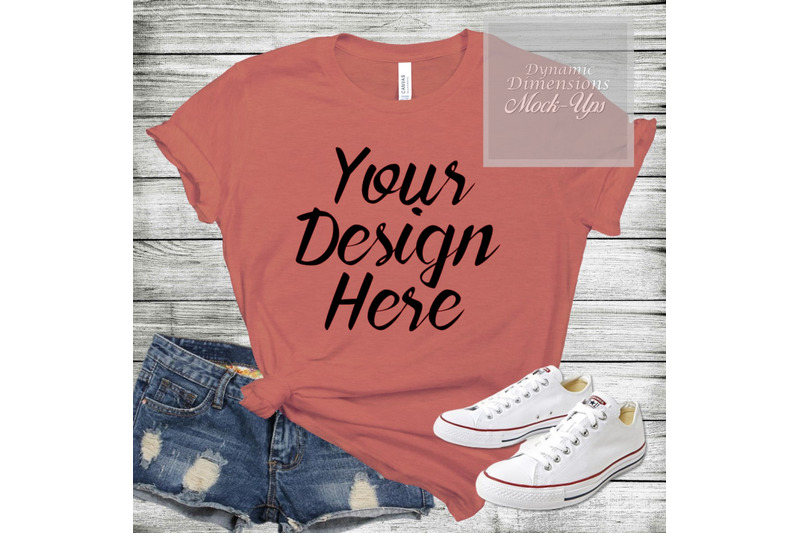 bella-canvas-3001-pink-unisex-t-shirt-mock-up-shirt-template