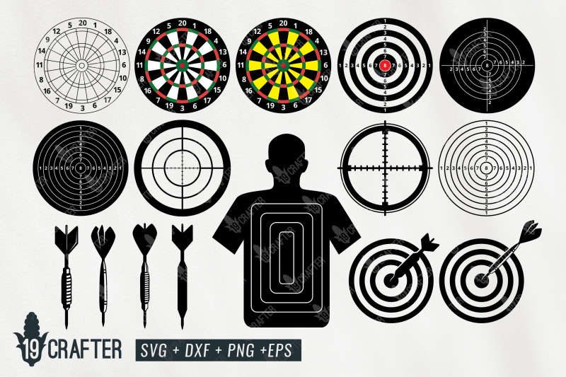 dart-shooting-target-board-svg-bundle