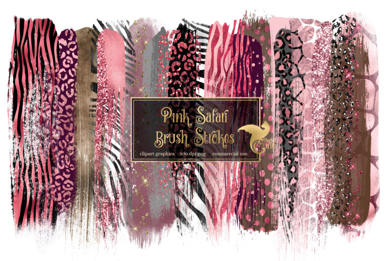 pink-safari-brush-strokes-clipart